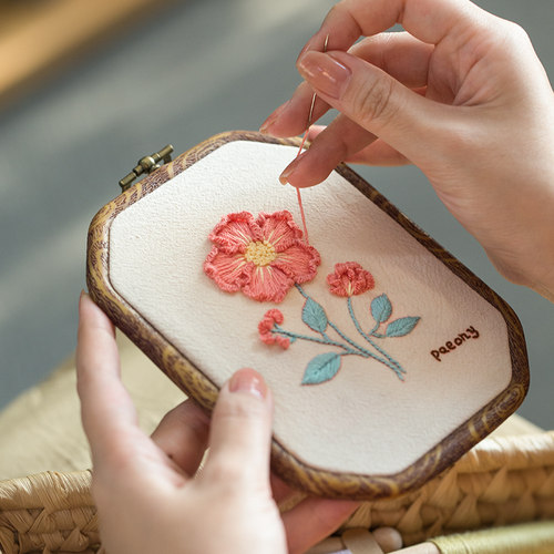 阿卡手工刺绣diy材料包法绣