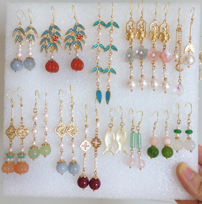 ｛中国风耳环｝汉服耳饰旗袍古装古风发饰舞蹈唐风古装耳夹