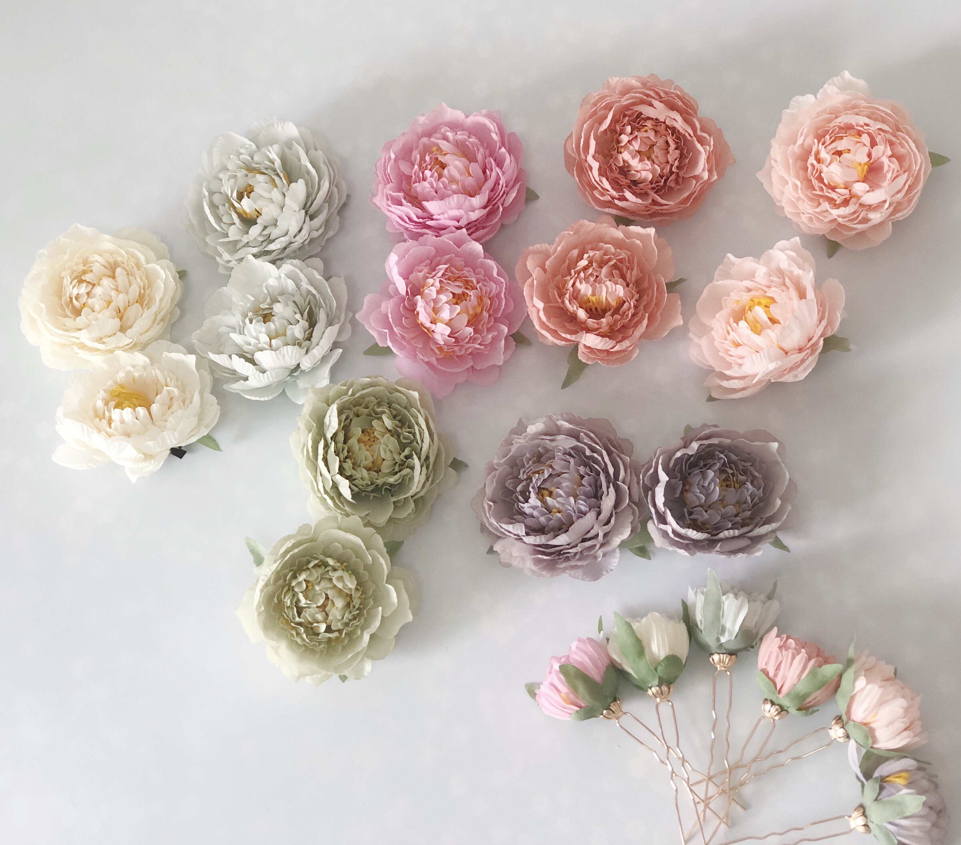牡丹绢花发夹29包邮汉服花朵发钗发簪发饰