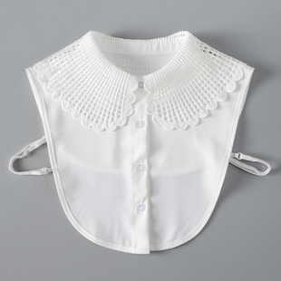 饰领 假领子女白色雪纺衬衣领秋冬内搭毛衣领装 韩版 减龄娃娃领衬衫