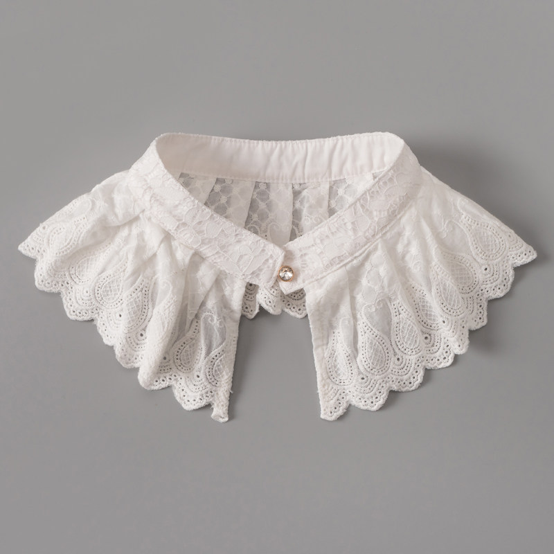 韩国百搭假领子女夏春秋冬多功能装饰领立领衬衣领纯棉蕾丝假衣领