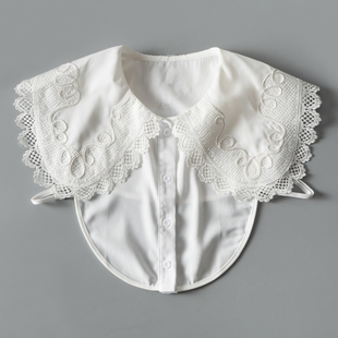 大翻领娃娃领假领女白色雪纺衬衫领秋冬内搭打底假衣领毛衣装饰领
