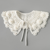 领先生秋冬毛线假领子韩版 饰领小清新假衣领减龄娃娃领 外搭毛衣装