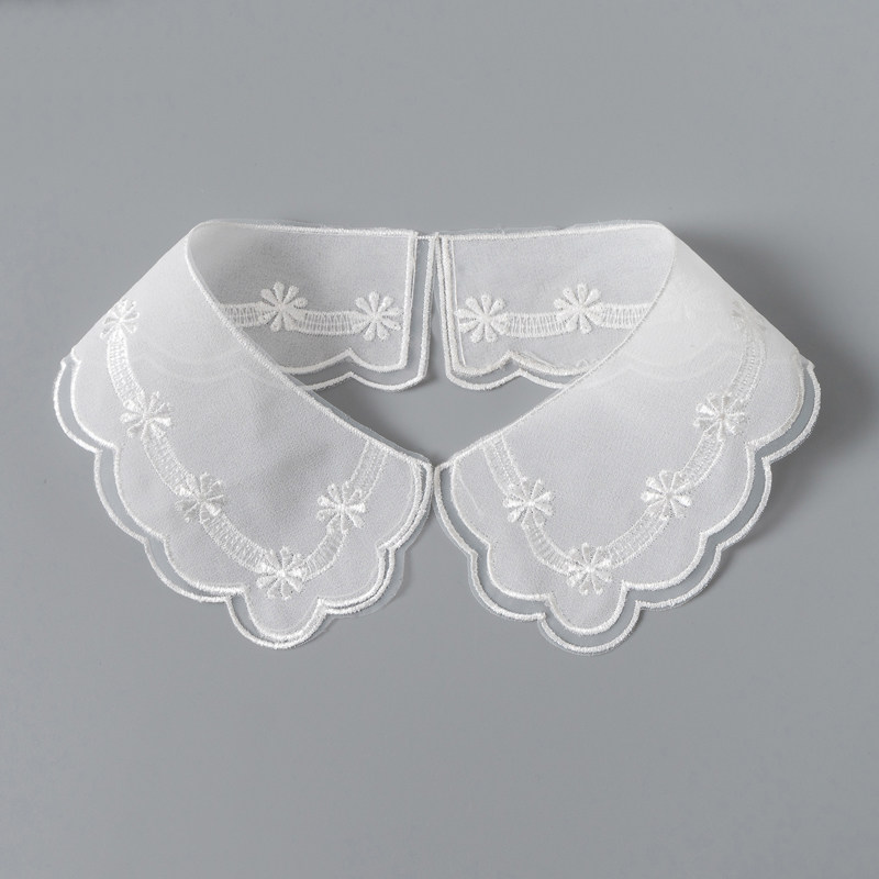 DIY手工蕾丝领欧根纱绣花假领子衣服领口花边辅料韩版百搭装饰领