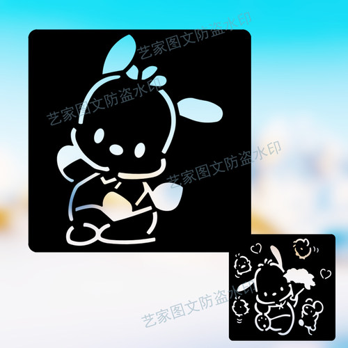 081 帕恰狗 可爱狗狗 dxf格式 激光切割矢量图电子版图纸 卡通图