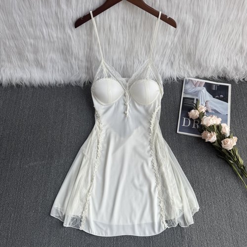 冰丝夏季蕾丝美背吊带睡衣