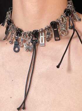 【我解过的拉链】拉链的项链朋克系列链头亚文化项圈锁骨链CHOKER