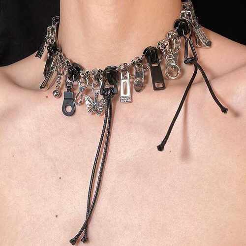 【我解过的拉链】拉链的项链朋克系列链头亚文化项圈锁骨链CHOKER