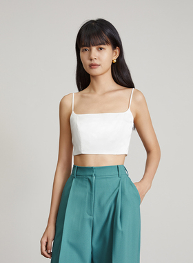 多件多折AEL吊带背心女2025新款内搭外穿白色短款上衣