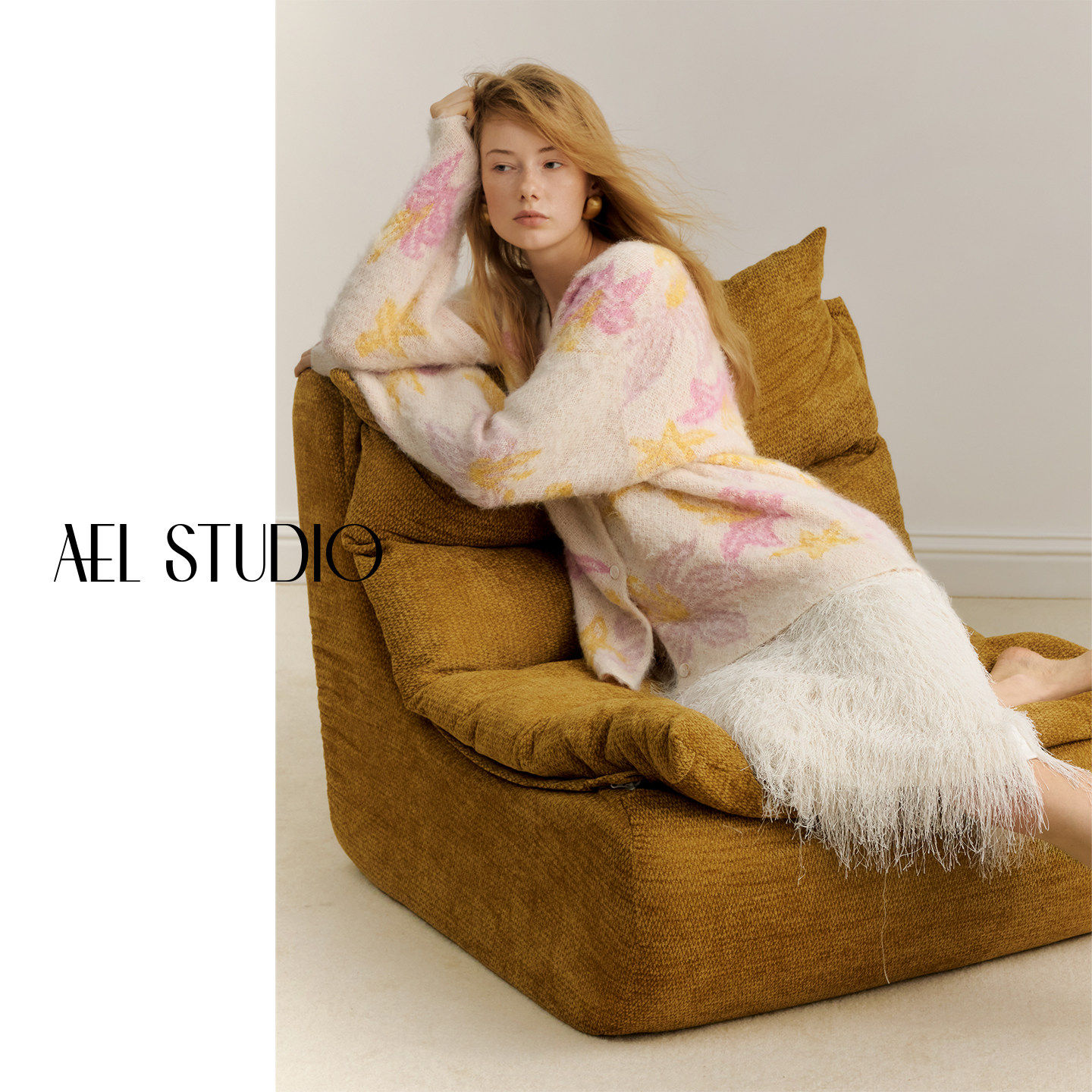 【汤曼妮粉丝专享】AEL原创羊毛拉毛提花毛衣女士长袖针织开衫,女装/女士精品,毛衣,淘宝优惠券,粉丝福利购,淘宝优惠卷