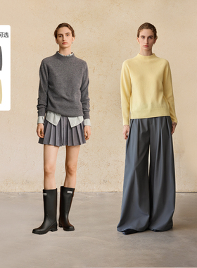 【鱼九九推荐】AEL无缝半高领羊毛衫女长袖打底衫2025新款针织衫