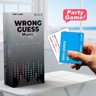cards music 误听音乐英文桌游卡牌游戏成年休闲聚会wrong guess