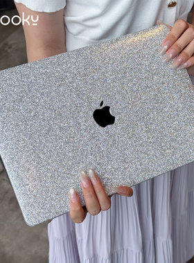 银色碎钻MacBook防摔保护壳