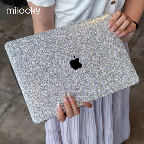银色碎钻MacBook防摔保护壳