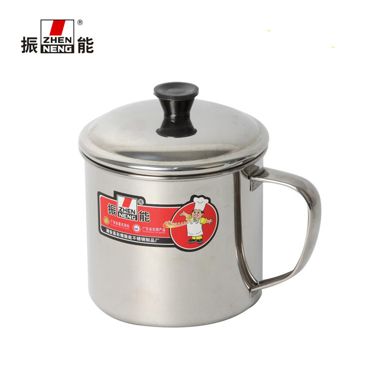 振能 不锈钢杯子 无磁口杯 带盖水杯 有手柄儿童随手杯 6cm/13cm