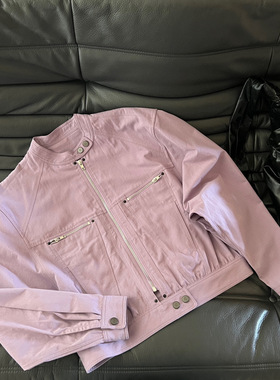 小众设计 23秋冬 美式复古帅气酷飒 立领飞行员工装短款夹克外套