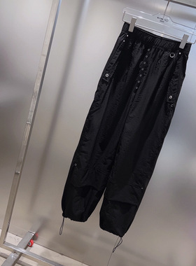 小众设计 23S 经典酷飒百搭 大口袋宽松显瘦松紧腰休闲工装阔腿裤