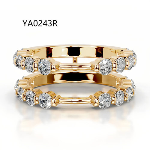 老钱风叠戴排戒莫桑钻s925银