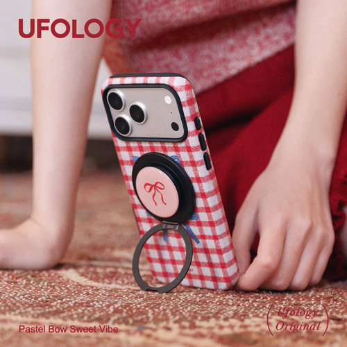 Ufology原创磁吸韩国进口菲林适用iPhone17promax手机壳16pro苹果15pro新年14pro全包13格纹二合一12蝴蝶结
