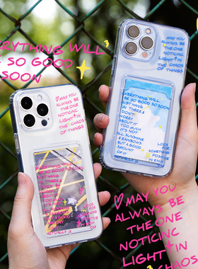 Ufology情侣16promax涂鸦适用iPhone13promax手机壳拍立得卡包套12照片14全包15promax高级