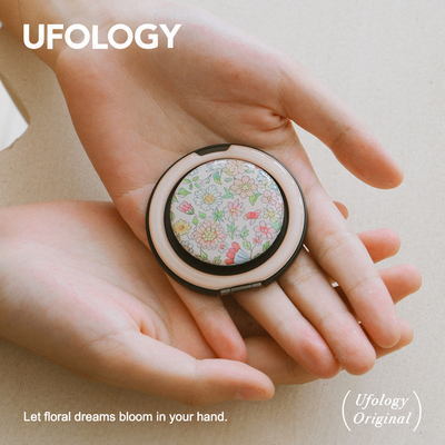 Ufology原创手机磁吸支架支持magsafe新款360度支点壳支架花朵