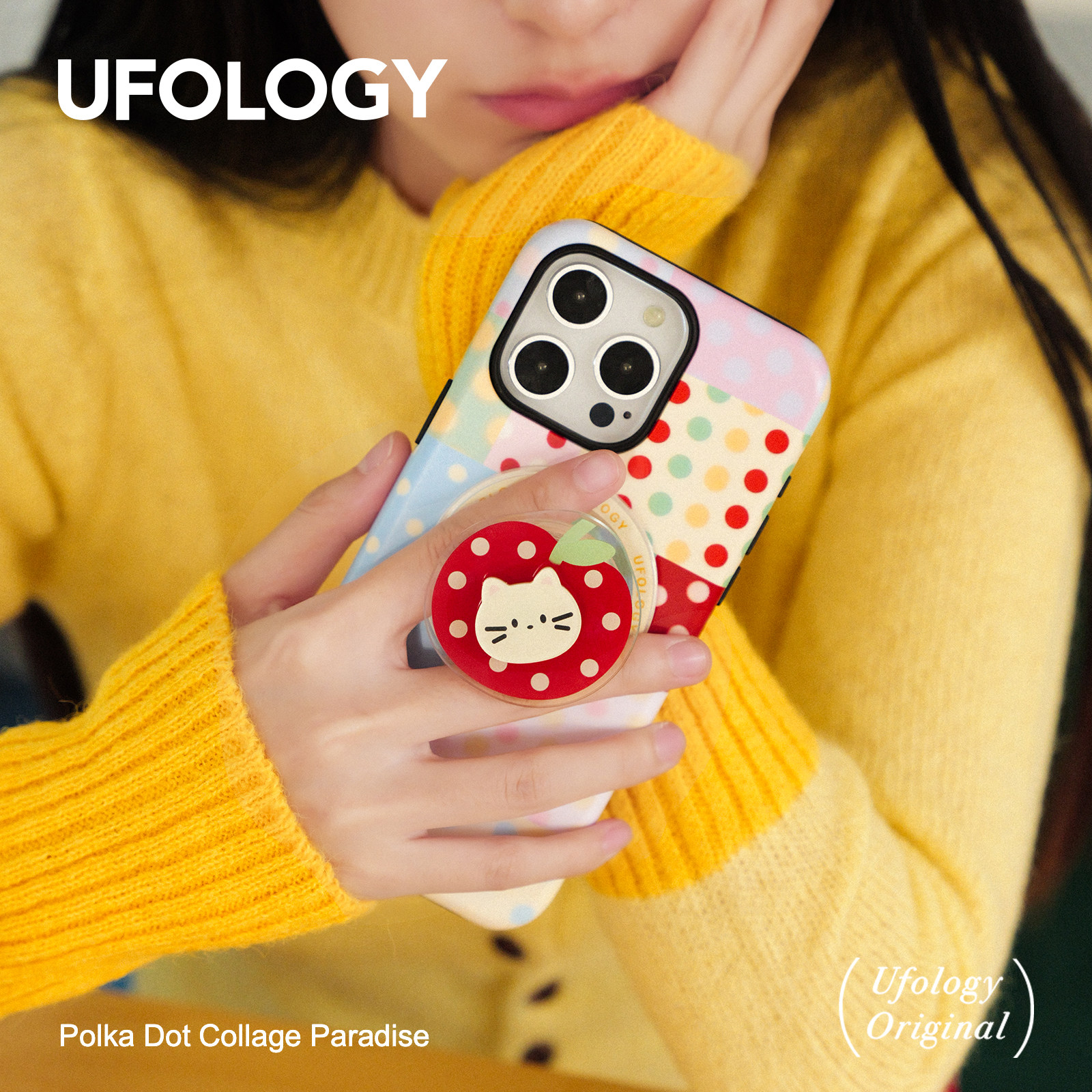 Ufology原创磁吸韩国进口菲林适用iPhone17promax手机壳16pro苹果波点15pro彩色14pro全包13新款二合一12拼布