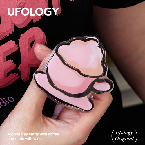 Ufology原创粉色咖啡支架