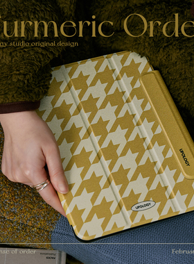 原创复古千鸟格适用ipadpro2020平板保护套2021壳air4/5磁吸mini6全包air6苹果11寸13寸2024pro