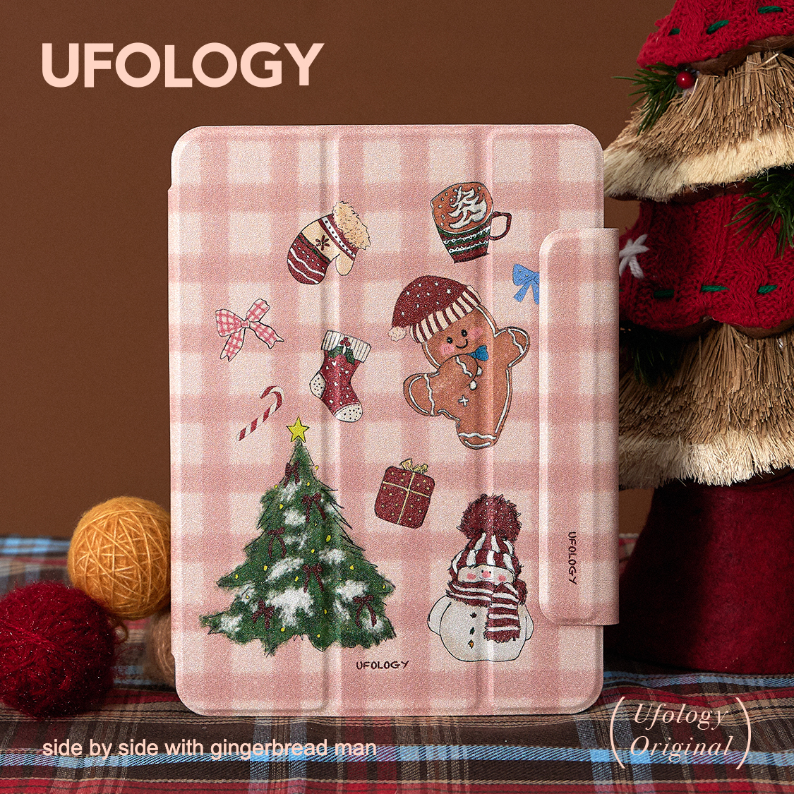 Ufology原创磁吸韩国进口菲林适用iPhone16promax手机壳15pro苹果14pro姜饼人13全包12二合一11支架新款圣诞