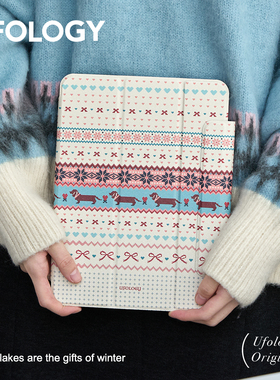 Ufology原创费尔岛适用ipadair6保护壳pro11寸平板mini6保护套air4/5磁吸全包air3笔槽13寸苹果7/8/9/10代