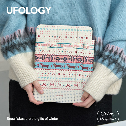 Ufology原创费尔岛适用ipadair6保护壳pro11寸平板mini6保护套air4/5磁吸全包air3笔槽13寸苹果7/8/9/10代