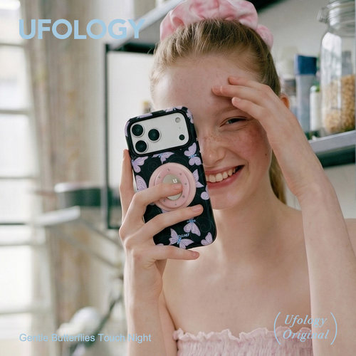 Ufology原创磁吸韩国进口菲林适用iPhone17promax手机壳16pro苹果15pro粉14pro全包13新款二合一12蝴蝶镜子