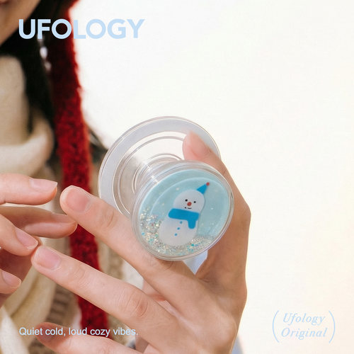 Ufology原创手机磁吸支架支持magsafe桌面便携苹果秋冬创意雪人