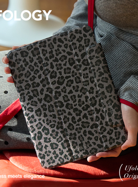 Ufology原创适用ipadair6保护壳pro2024平板mini6保护套air4/5磁吸全包air3笔槽11寸13寸苹果7/8/9/10代豹纹