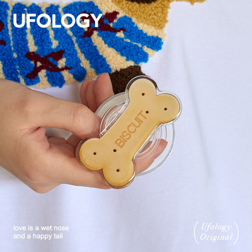 Ufology原创手机磁吸支架支持magsafe桌面便携苹果个性创意懒人狗
