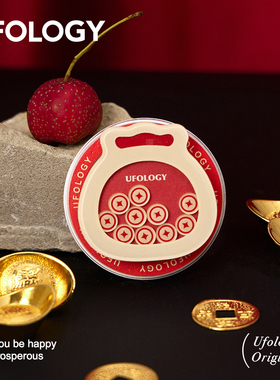 Ufology原创手机磁吸支架支持magsafe桌面便携苹果新年摇摇乐红色