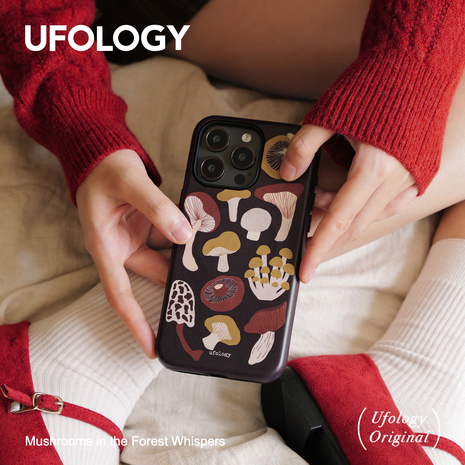Ufology磁吸韩国进口菲林适用iPhone18promax手机壳苹果16pro原创15pro二合一17pro新款高级13女12支架14蘑菇