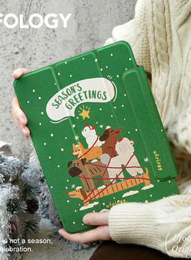 Ufology原创适用ipadair5保护套9代10代平板pro2022壳air4全包2021圣诞2020磁吸2019苹果mini6小狗pro11寸