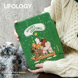 Ufology原创适用ipadair5保护套9代10代平板pro2022壳air4全包2021圣诞2020磁吸2019苹果mini6小狗pro11寸