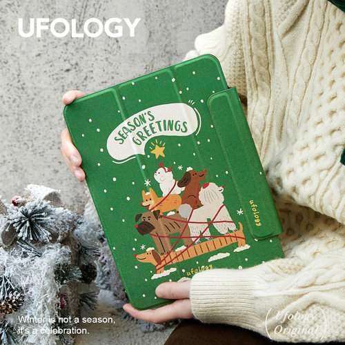 Ufology原创适用ipadair5保护套9代10代平板pro2022壳air4全包2021圣诞2020磁吸2019苹果mini6小狗pro11寸