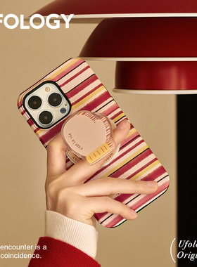 Ufology原创新年红色适用iPhone15promax磁吸手机壳14pro苹果13pro二合一菲林12秋冬16pro新款支架全包17pro