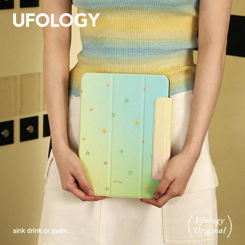 Ufology原创适用ipadair5/6/7/8保护套2024pro11寸平板mini6保护壳磁吸10代9代全包mini6笔槽air3星星苹果
