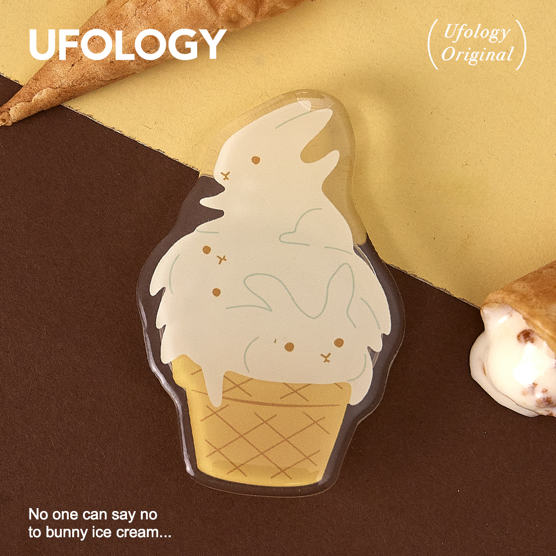 Ufology兔子冰激凌磁吸气囊支架