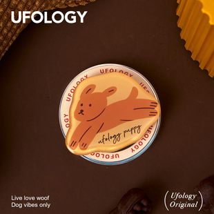 Ufology原创手机壳磁吸气囊支架magsafe桌面通用万能棕色可爱小狗