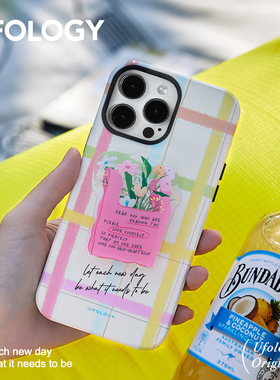 Ufology原创春天清新适用iPhone14promax手机壳13pro线条苹果12新款11小众15pro女二合一16进口菲林ins风日韩