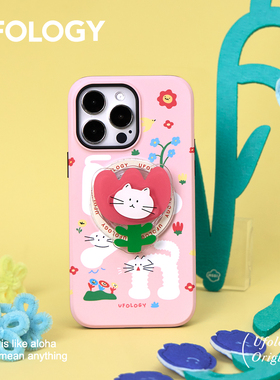 Ufology原创磁吸春天适用iPhone15promax手机壳14pro苹果16猫咪13全包12二合一11菲林17air支架卡包新款高级