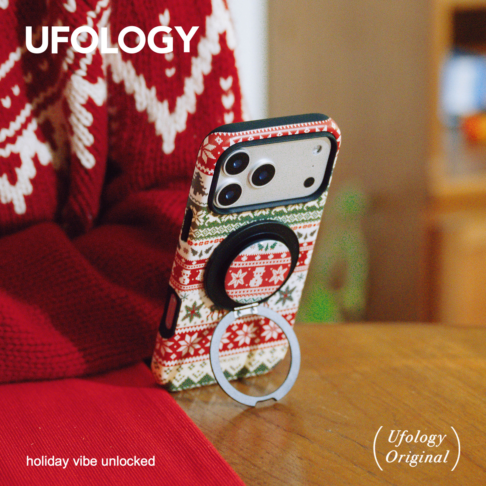 Ufology原创磁吸韩国进口菲林费尔岛适用iPhone17promax手机壳16pro苹果15pro二合一14圣诞13新年360支架12