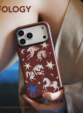 Ufology原创磁吸韩国进口菲林适用iPhone17promax手机壳16pro苹果15pro马年14pro全包13新年款12镜子支架