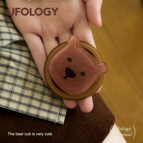 Ufology原创手机磁吸支架支持magsafe桌面便携秋冬小熊创意懒人