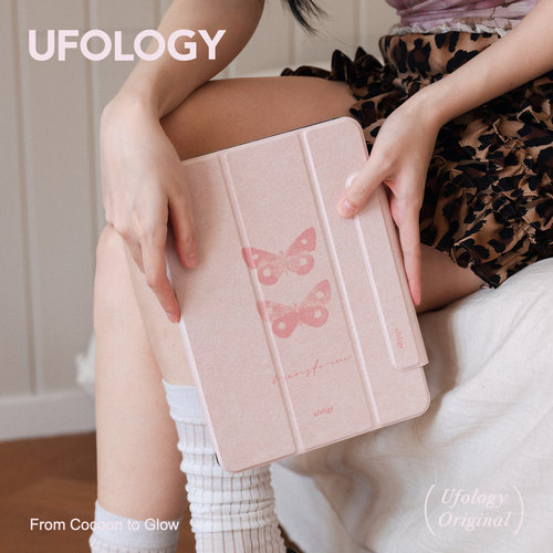 Ufology原创适用ipadair7/8保护壳pro11寸平板mini6/7保护套air4/5/6磁吸全包笔槽13寸苹果8/9/10/11代蝴蝶